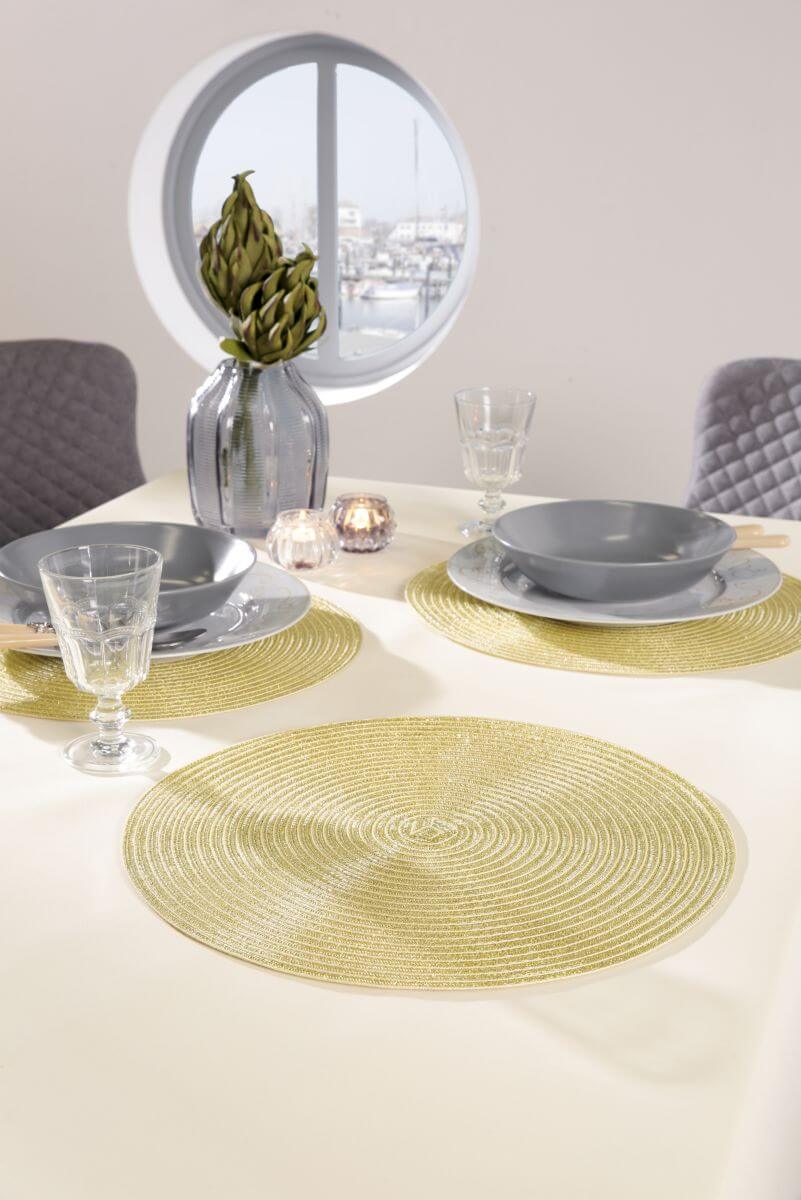 Peyer Tischset Trondheim Gold Ø 38 cm