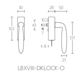 Formani 1503D121NMXX2H BASICS LB18H-DKLOCK-O otevíravě-sklopné kování uzamykatelné pro leváky, matně černé