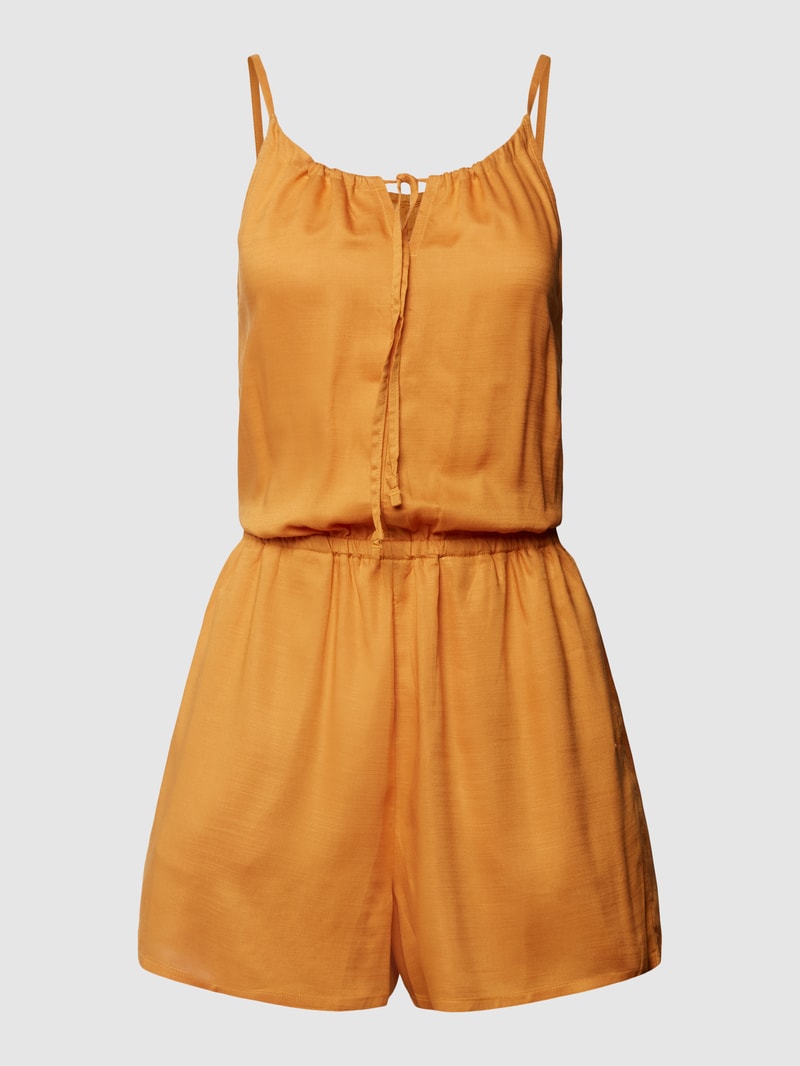 Playsuit mit Schlüsselloch-Ausschnitt Modell 'LEINA' in dunkel orange
