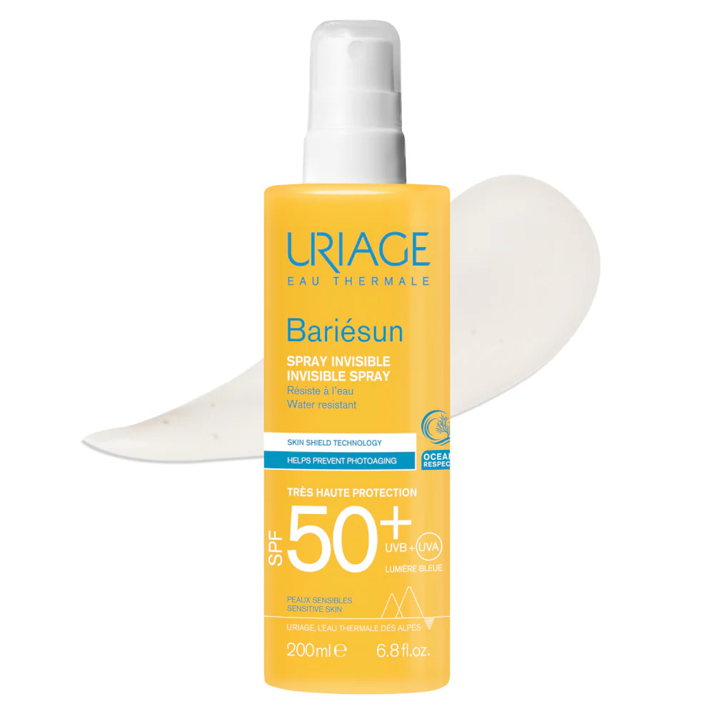 BARIESUN nematomas purškiklis nuo saulės SPF50+ – itin stiprią apsaugą suteikiantis kūno purškiklis nuo saulės.