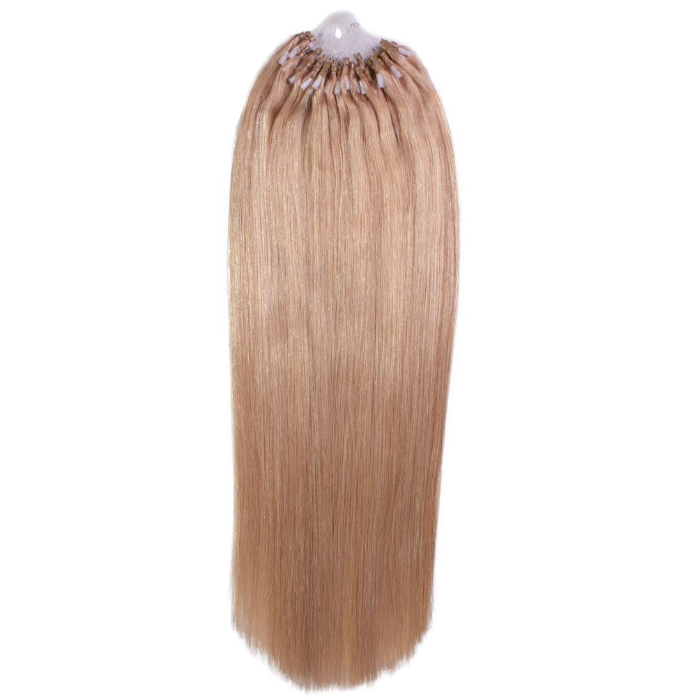hair2heart Extensions à froid Microring Premium cheveux naturels #12 Blond miel 0.5g extensions