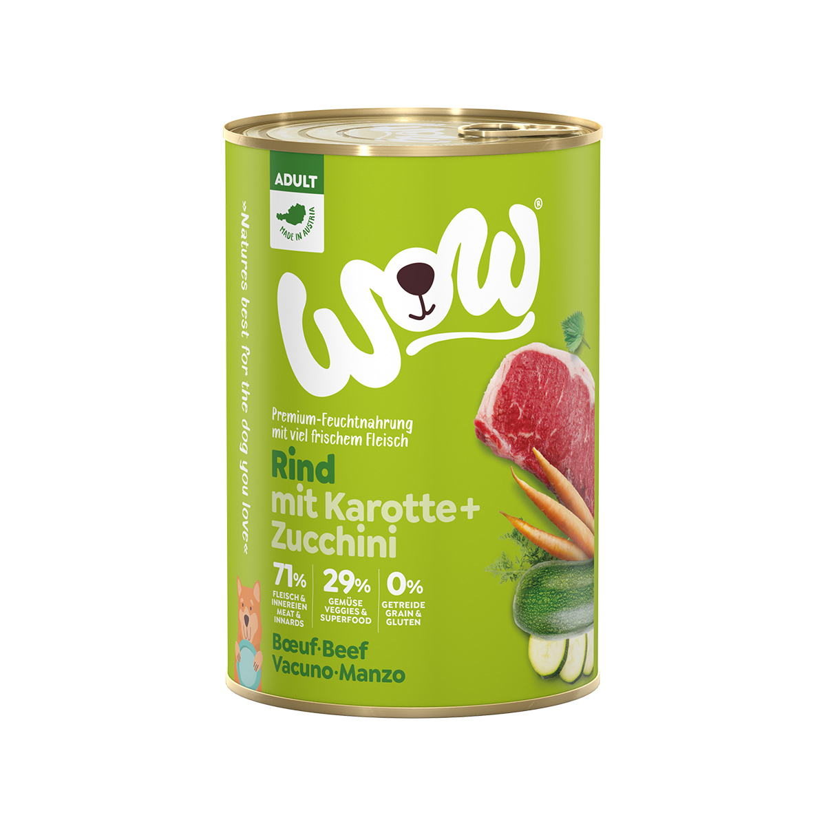 WOW Adult Rind mit Karotten und Zucchini kaufen bei ZooRoyal