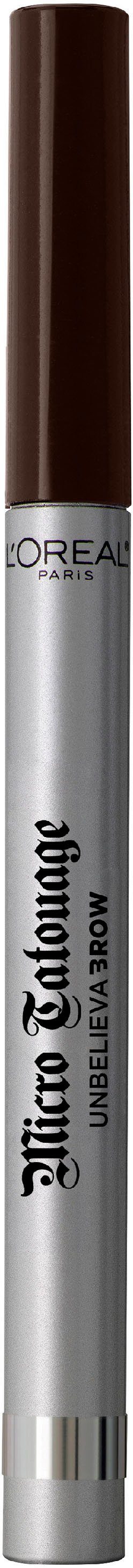 L'ORÉAL PARIS Augenbrauen-Stift Unbelieva Brow Micro Tatouage, mit Dreizack-Spitze, wischfest