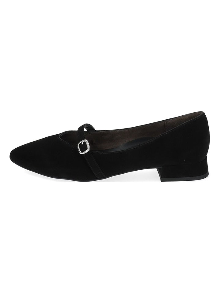 Paul Green Leder-Ballerinas in Schwarz günstig kaufen