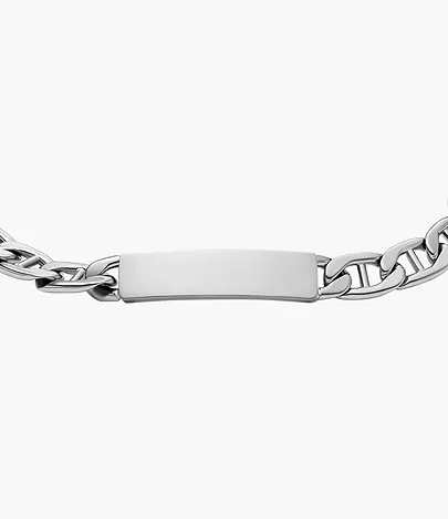 Fossil Armband Drew Plakette Edelstahl