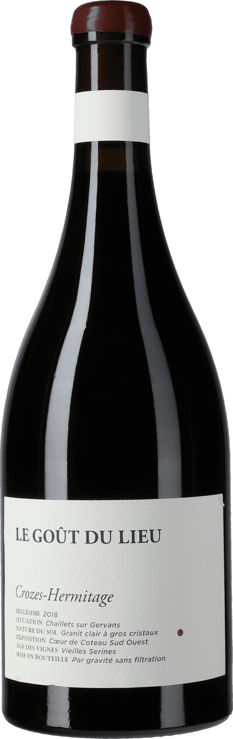 Michel Tardieu - Nordrhone: Le Goût du Lieu - Crozes Hermitage lieu dit Gervans sur Les Méjeans 2018