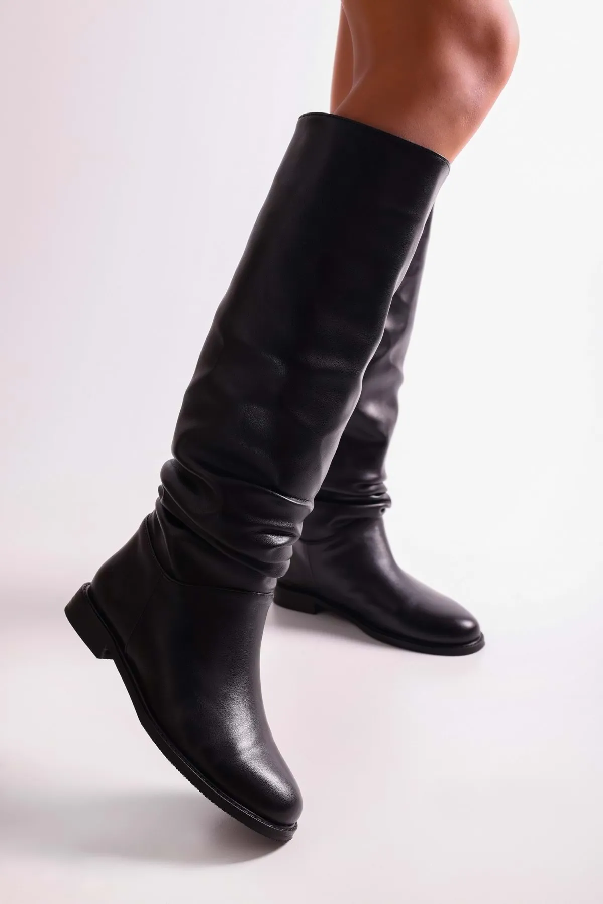 Shoeberry  Damen Howler Black Skin Reitstiefel Black Skin