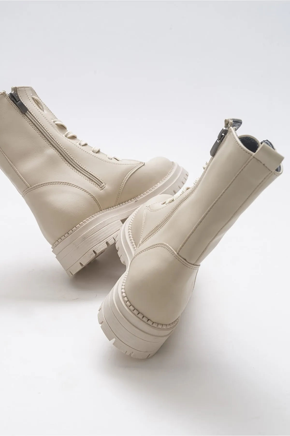 LuviShoes  Singa Beige Skin Damenstiefel