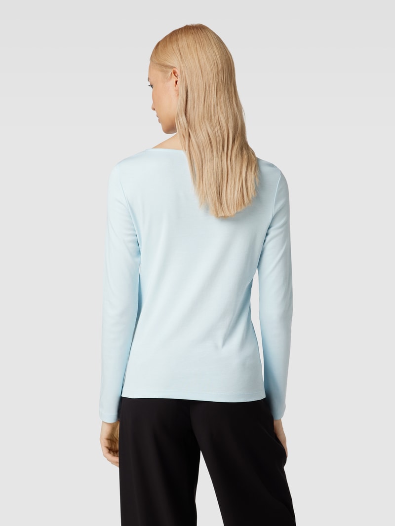 Longsleeve mit U-Boot-Ausschnitt in hellblau