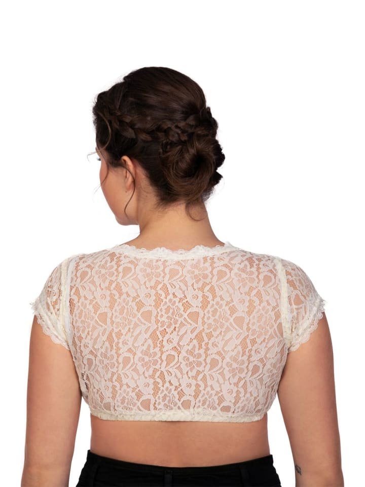 Edelnice Dirndlbluse in beige günstig kaufen