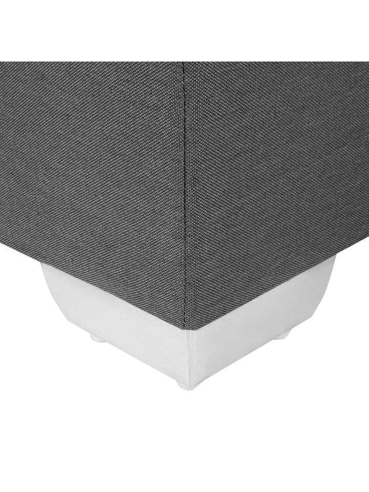 Beliani Doppelbett PRESIDENT in Grau/Silber - (W) 190 x (H) 90 x (L) 210 cm günstig kaufen onesize