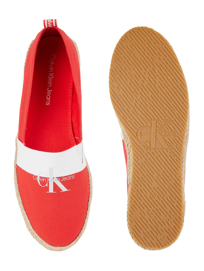 Espadrilles aus Canvas in orange