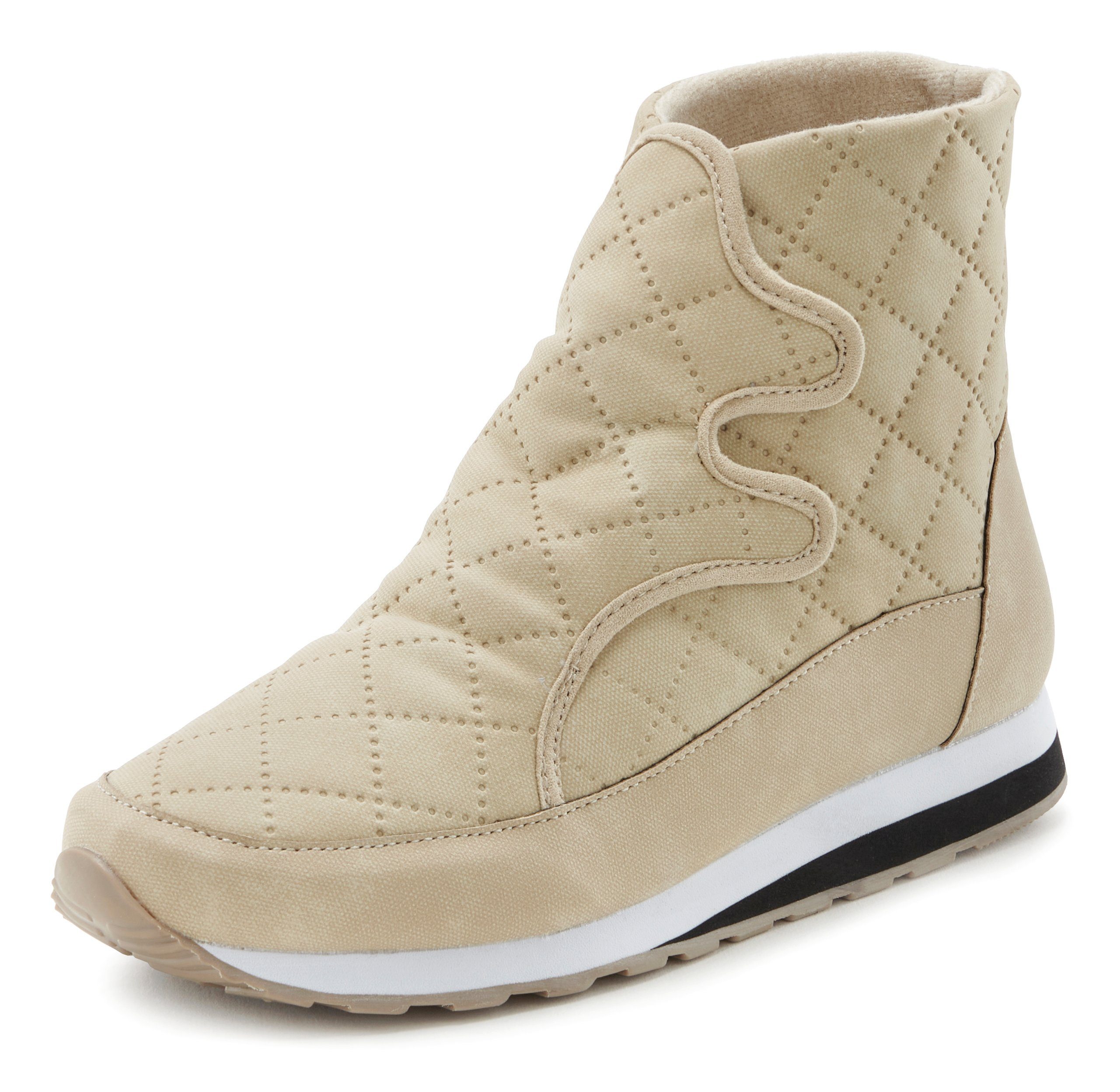 LASCANA Stiefel, Winterstiefel, sportive Boots, Stiefelette Stiefel, Boots im sportiven Look mit modischer Stepp-Optik VEGAN