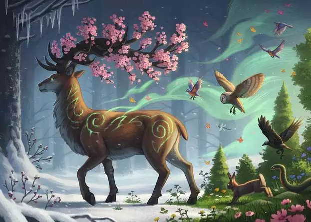 Puzzle 1000 Teile - Der Hirsch als Frühlingsbote