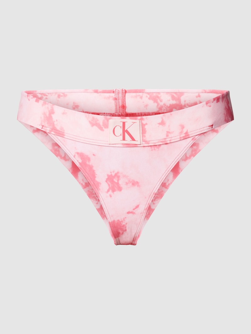 Bikini-Slip im Batik-Look in koralle
