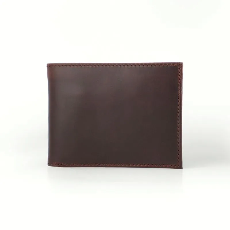 Buckle & Seam Leder Portemonnaie Bill - Braun