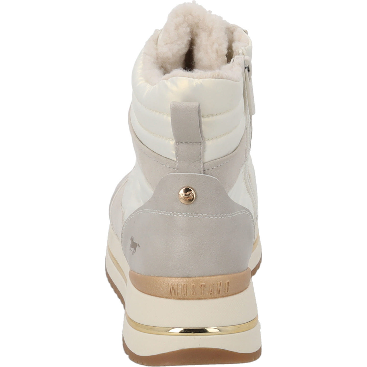Mustang 1480602, Schnürstiefel, Damen, Beige (Taupe/Gold/Weiß)