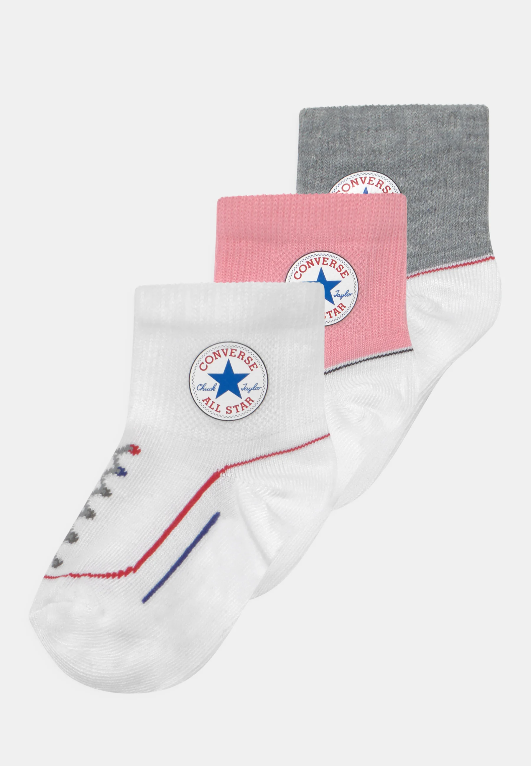 Converse CHUCK INFANT QUARTER PACK DE 3 UNISEX - Calcetines