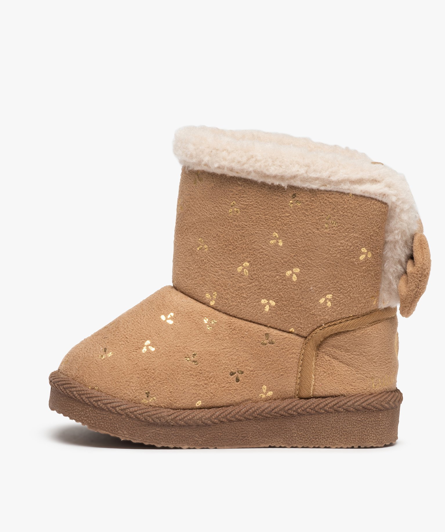 Boots fourrées bébé fille en textile suédé – LuluCast... beige | GEMO