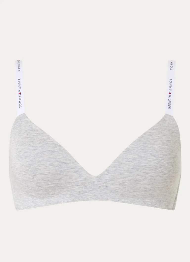 Sutien Tommy Hilfiger cu burete și imprimeu heather