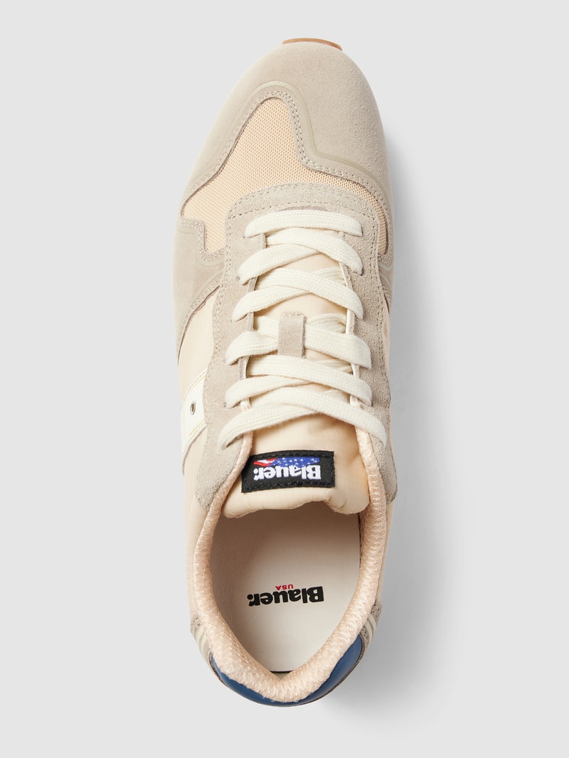 Sneaker mit Label-Details Modell 'QUARTZ' in beige