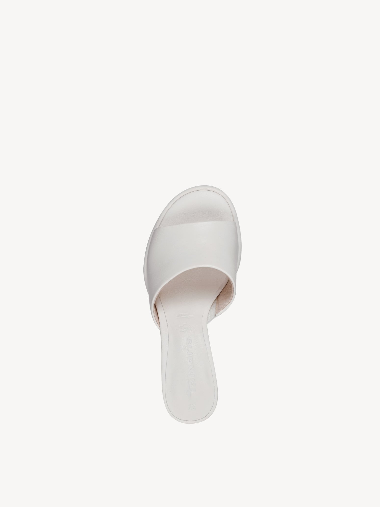 Mule en cuir - blanc