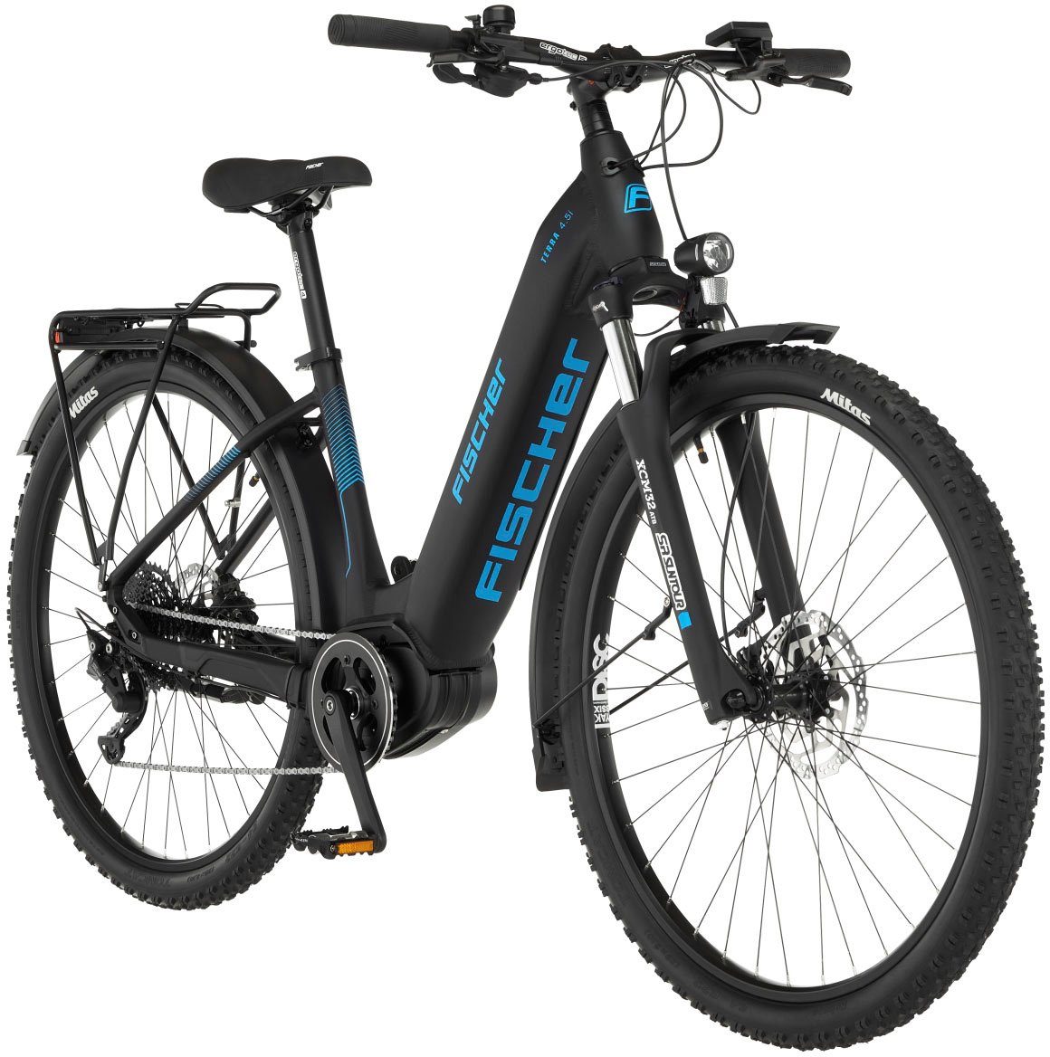 FISCHER Fahrrad E-Bike TERRA 4.5i 522, 10 Gang Shimano Deore Schaltwerk, Kettenschaltung, Mittelmotor, 522 Wh Akku, (mit Schloss)