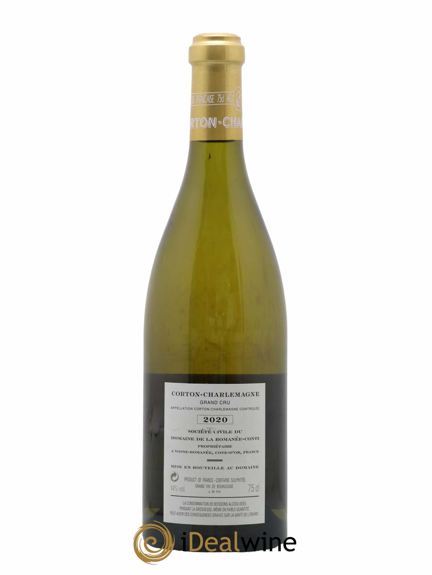 Corton-Charlemagne Grand Cru Domaine de la Romanée-Conti  2020 - Lot de 1 Bouteille