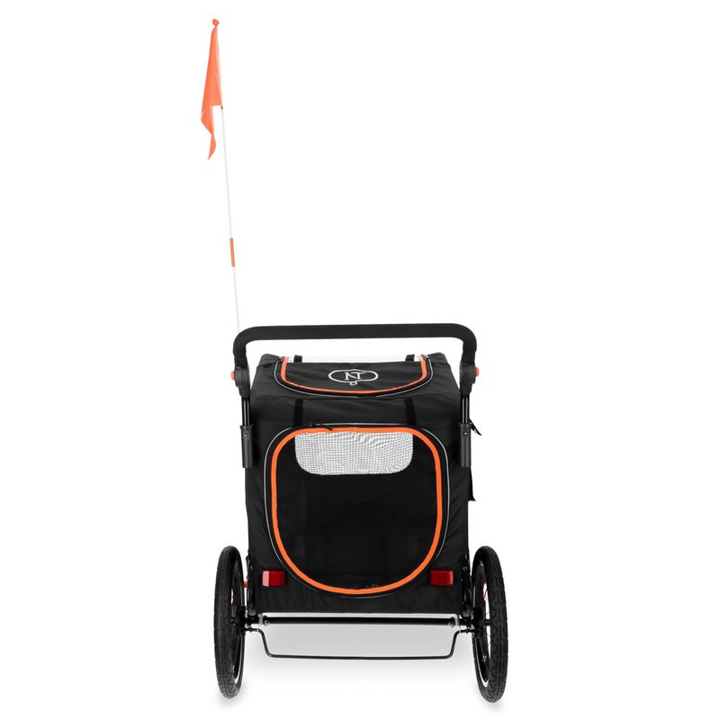 Nomad Tales Spirit Bike Trailer, ebony / tangerine