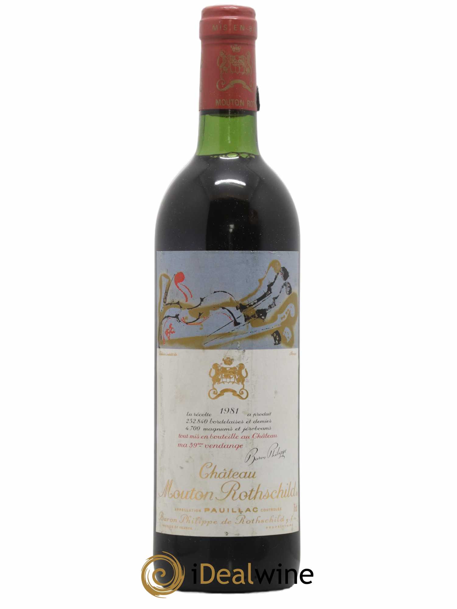 Château Mouton Rothschild 1er Grand Cru Classé  1981 - Lot de 1 Bouteille