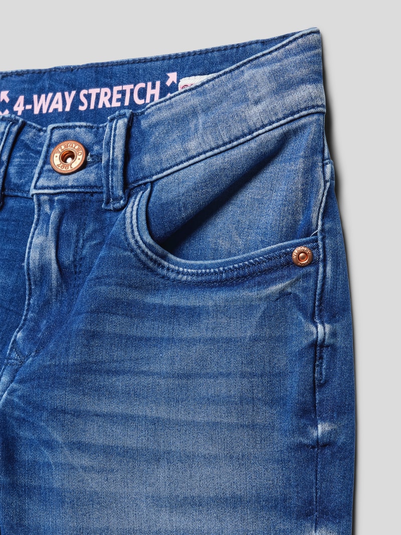 Skinny Fit Jeans im 5-Pocket-Design Modell 'BELLA' in blau