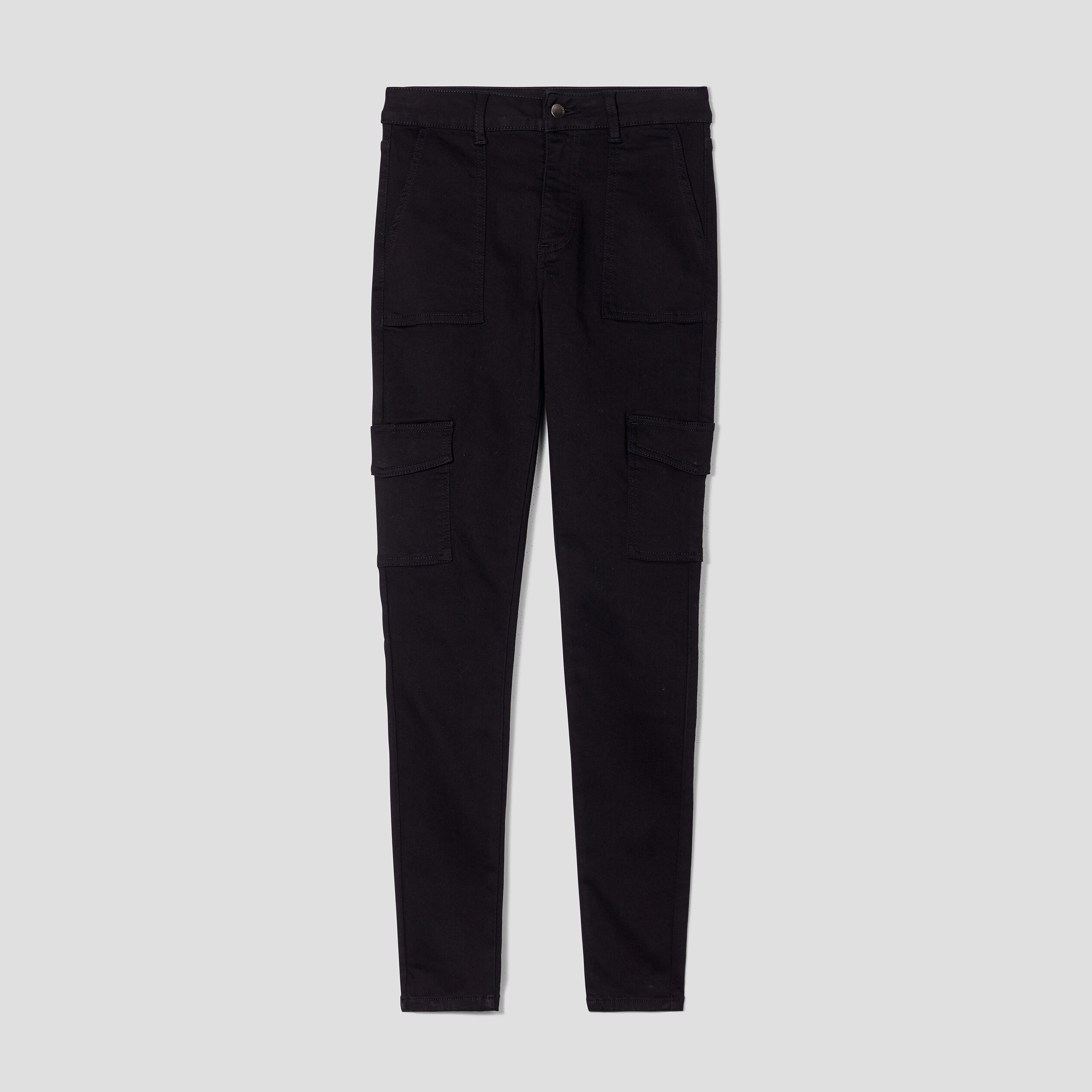 Jeans skinny poches cargo denim noir femme | Cache Cache
