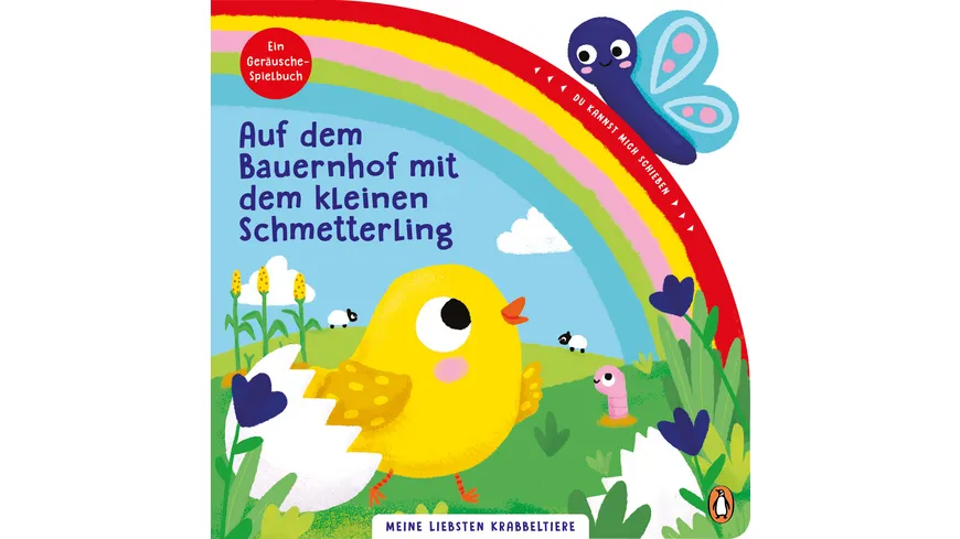 Meine liebsten Krabbeltiere - Auf dem Bauernhof mit dem kleinen Schmetterling Pappbilderbuch mit Schiebeelement und Geräusch