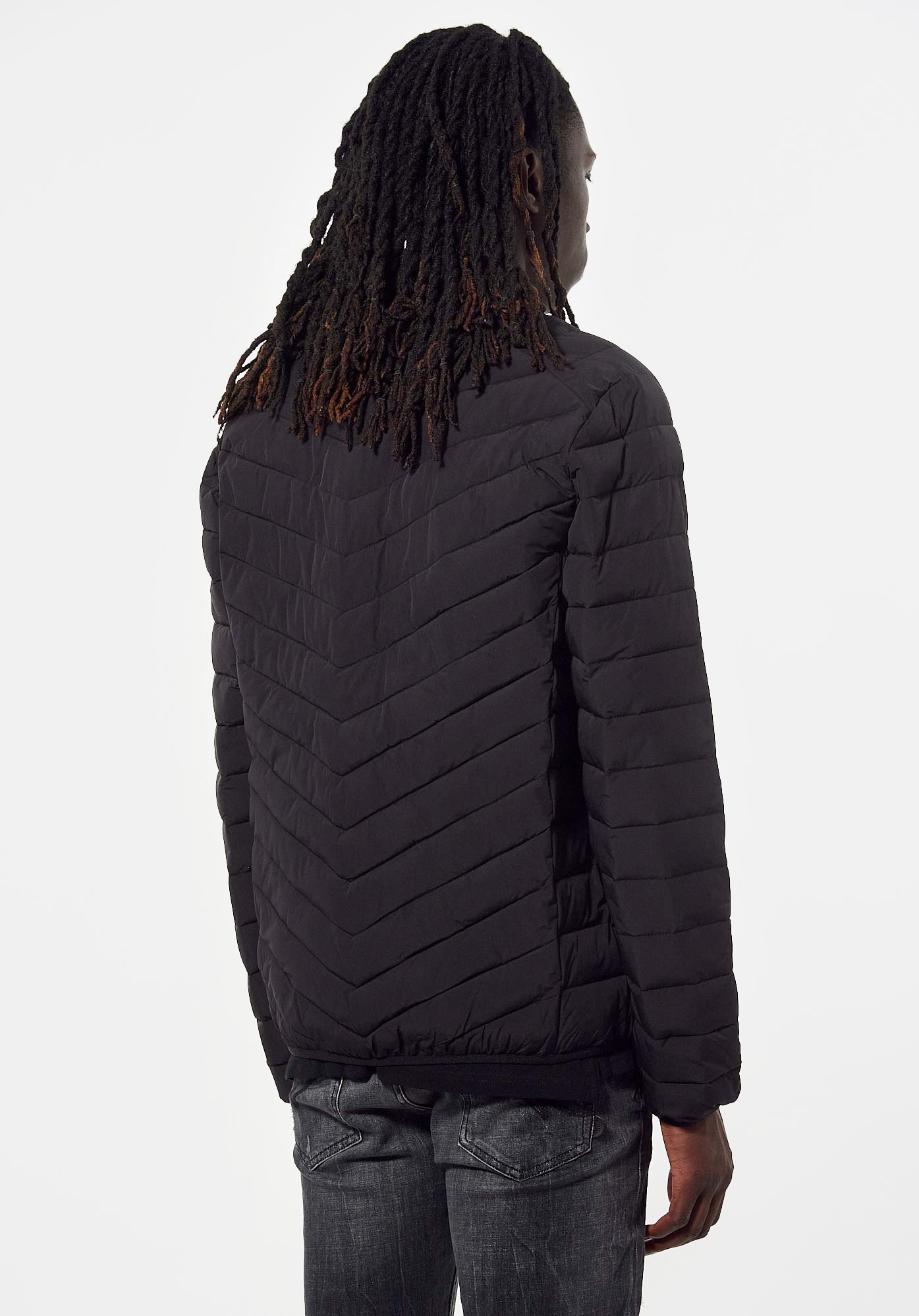 SANO   Doudoune fine noire Homme en 100% polyester recyclé