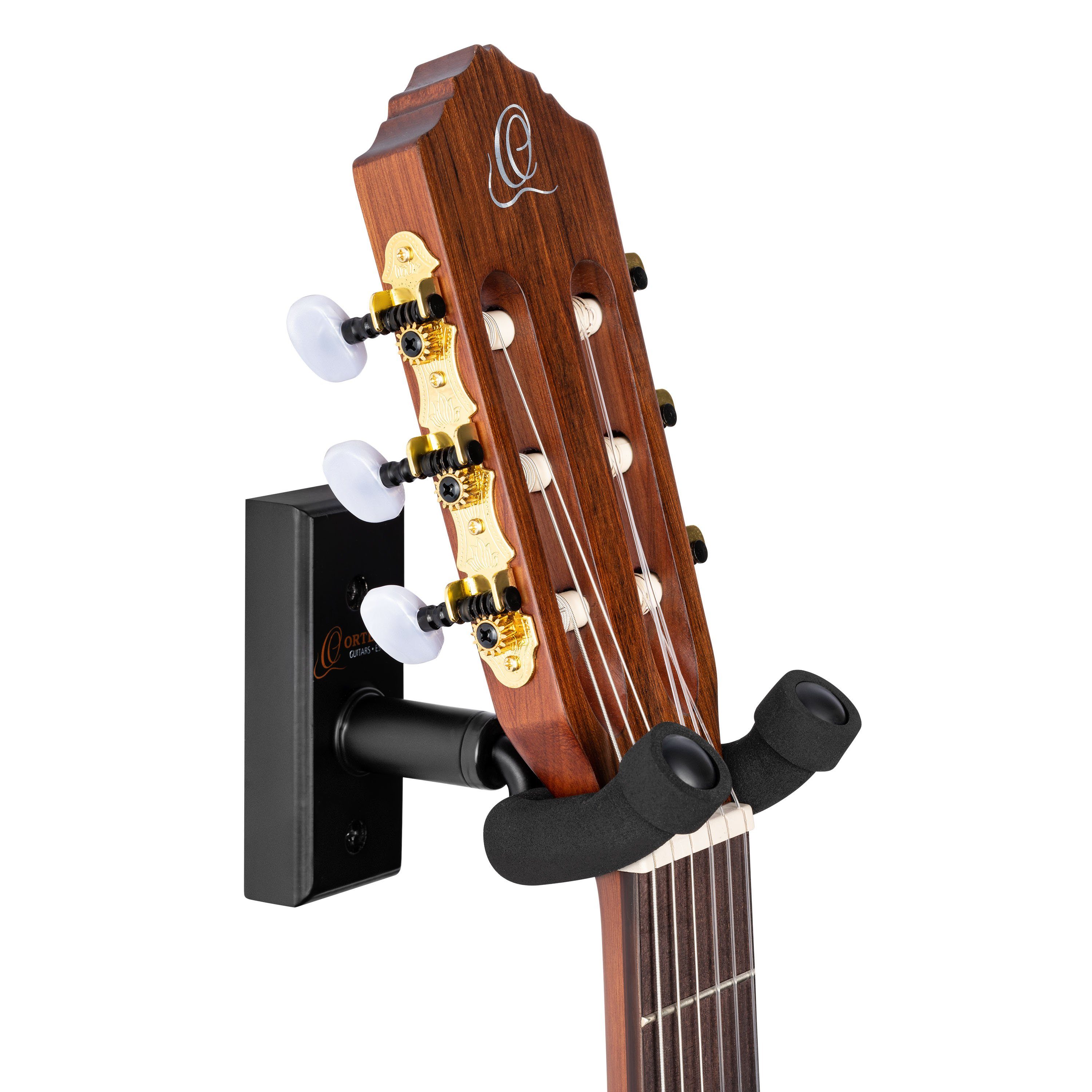 ORTEGA Guitars Gitarrenständer Wandhalterung für Gitarre/Ukulele, Naturholzkorpus