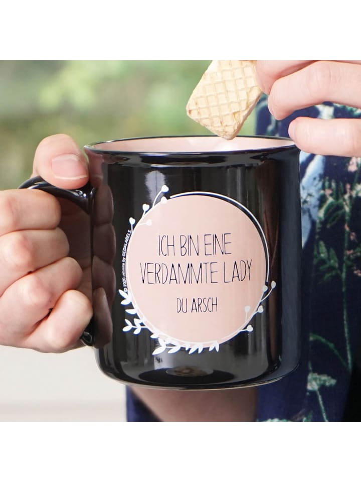 Geda Labels Tasse Verdammte Lady in Schwarz - 400 ml günstig kaufen onesize