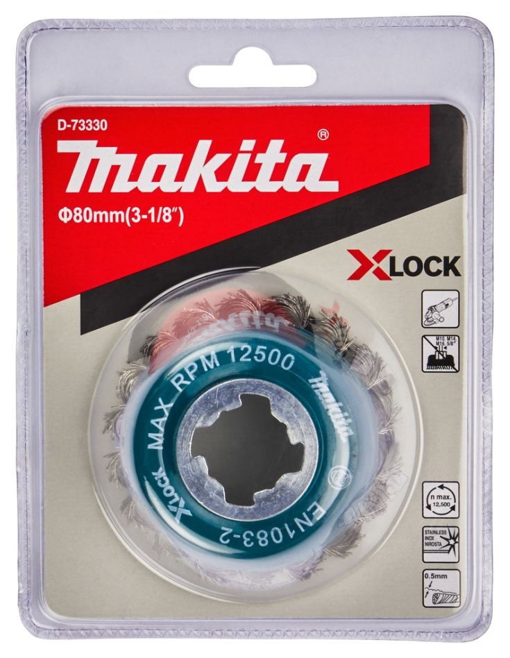 Makita Zubehör D-73330 Topfbürste 80 mm X-LOCK