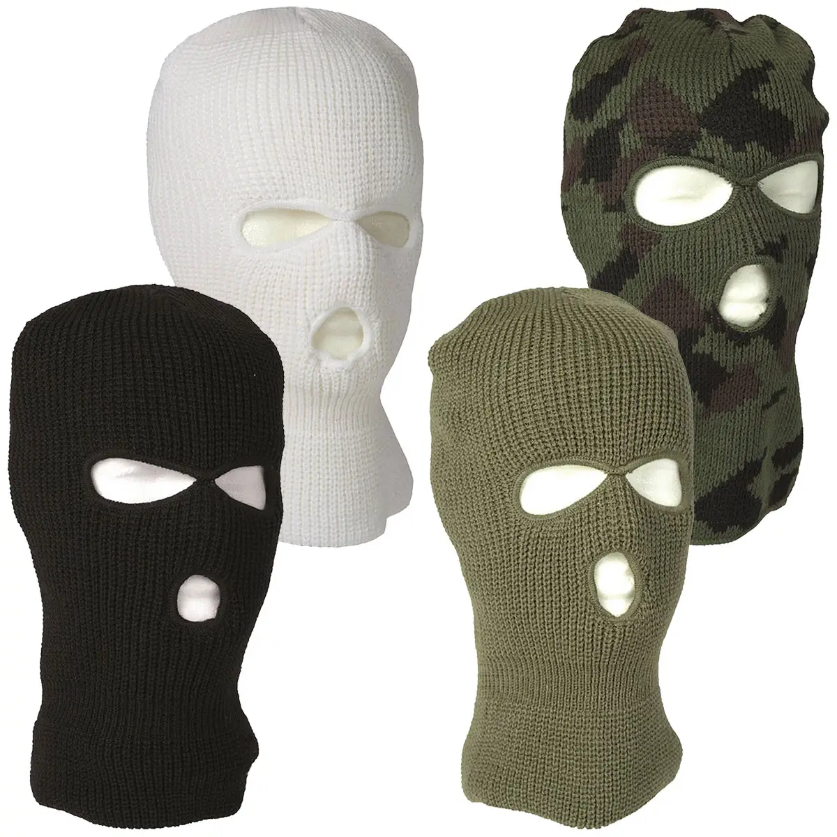 Balaclava 3-Loch Polyacryl versch. Farben