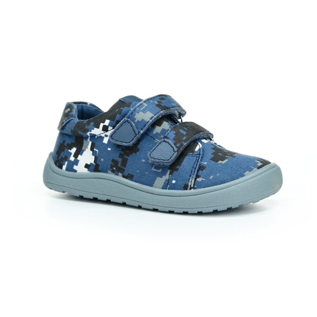 Protetika Roby Blue Canvas Barfußschuhe Klett