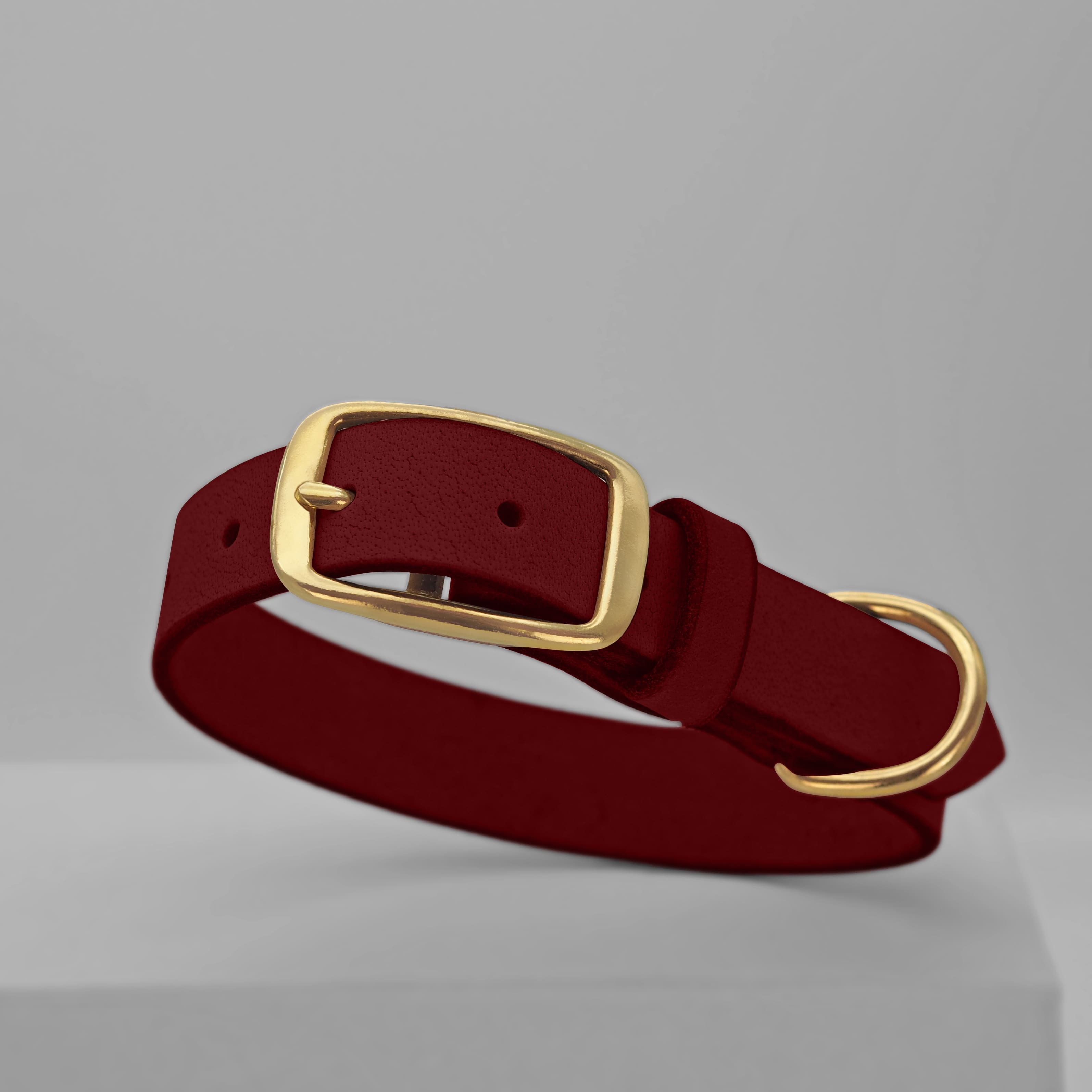 THE DOG IDEA Hundehalsbänder THE DOG IDEA Leder Halsband Dunkelrot XL