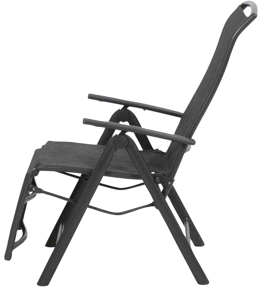 Siena Garden Gartensessel Livorno SET 4x Relax anthrazit (Set, 4-St)
