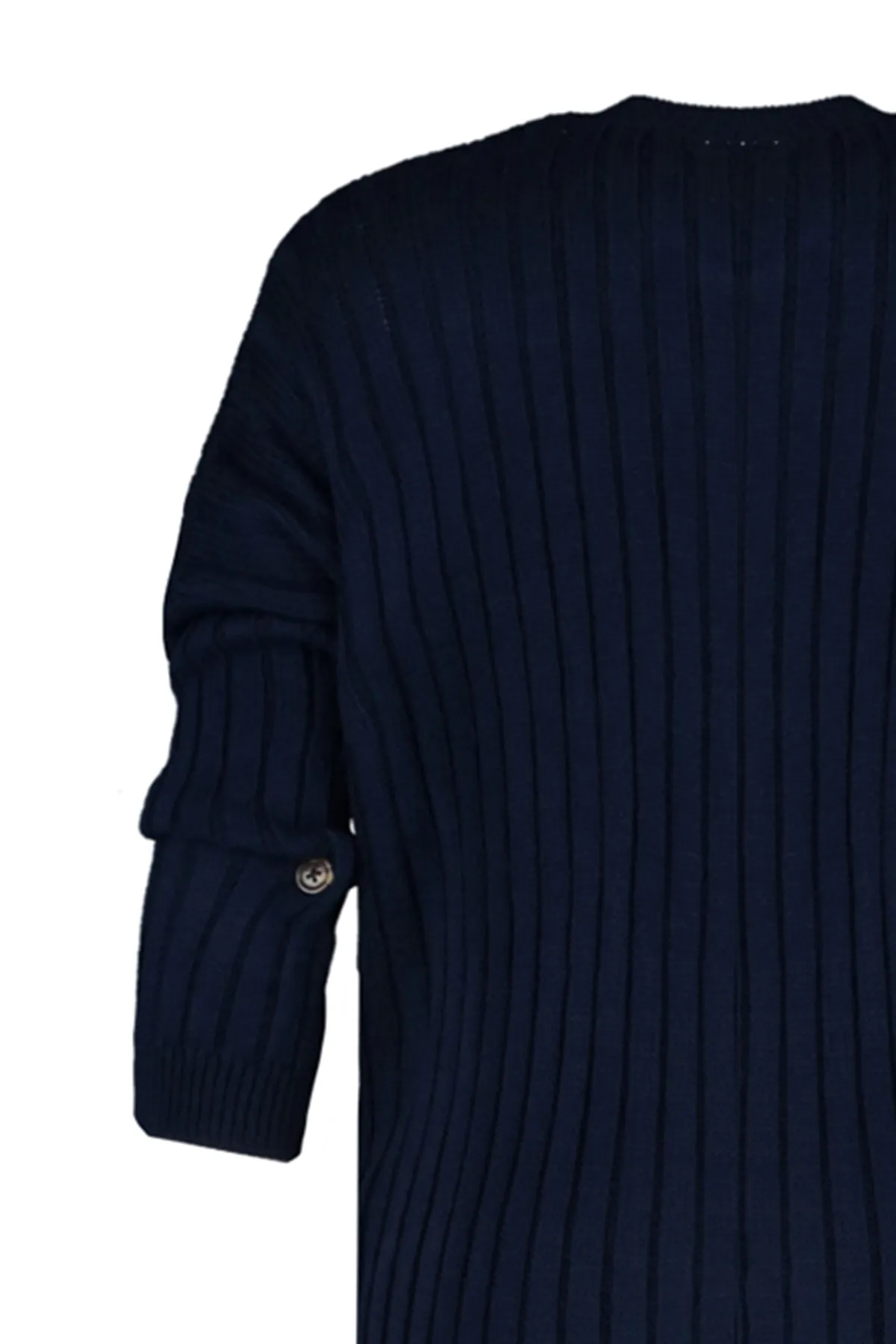 Trendyol Collection  Marineblaues Strickoberteil- und -unterteil-Set aus Cordhose TWOAW22AU0039