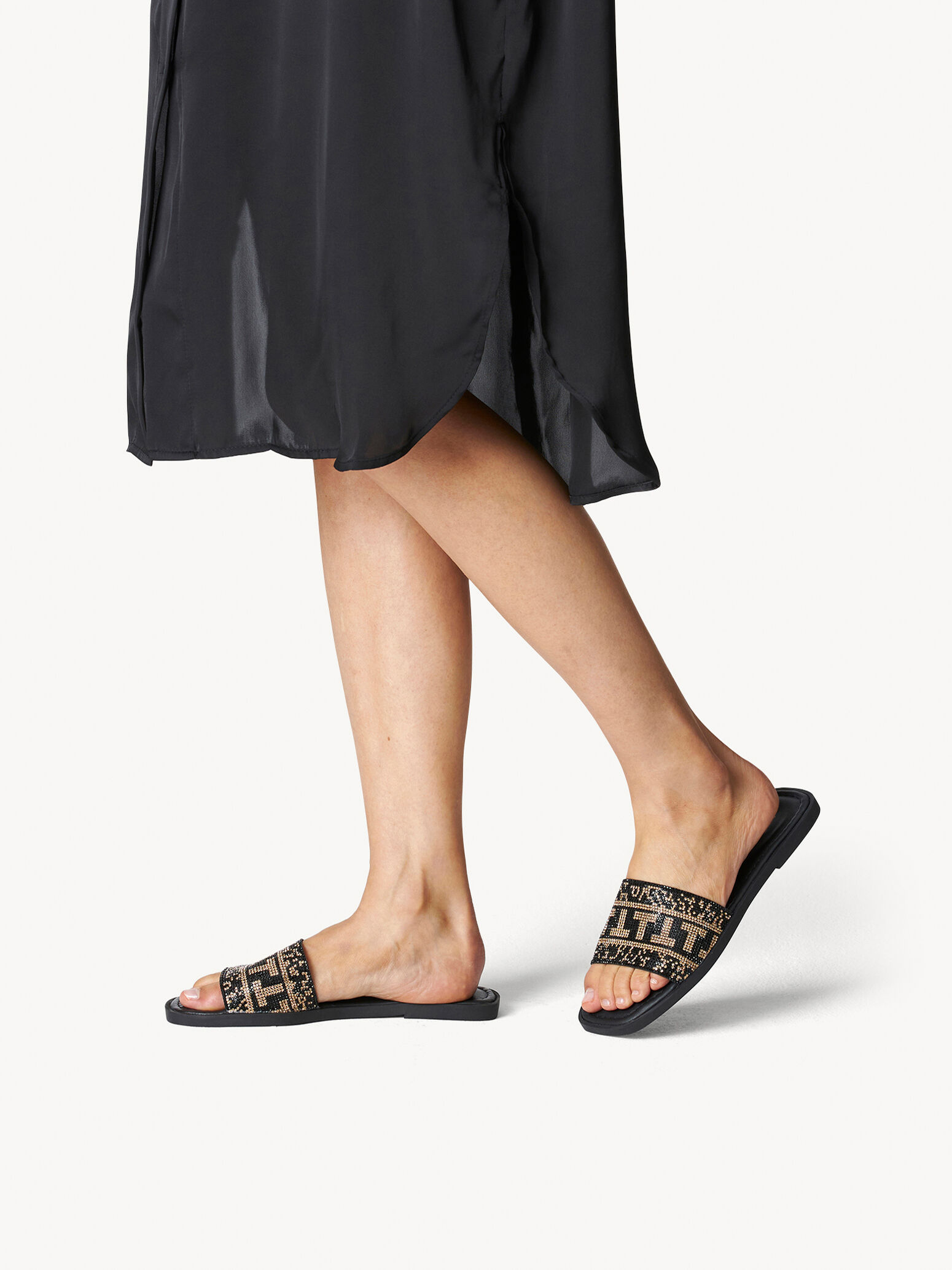 Mule en cuir - noir
