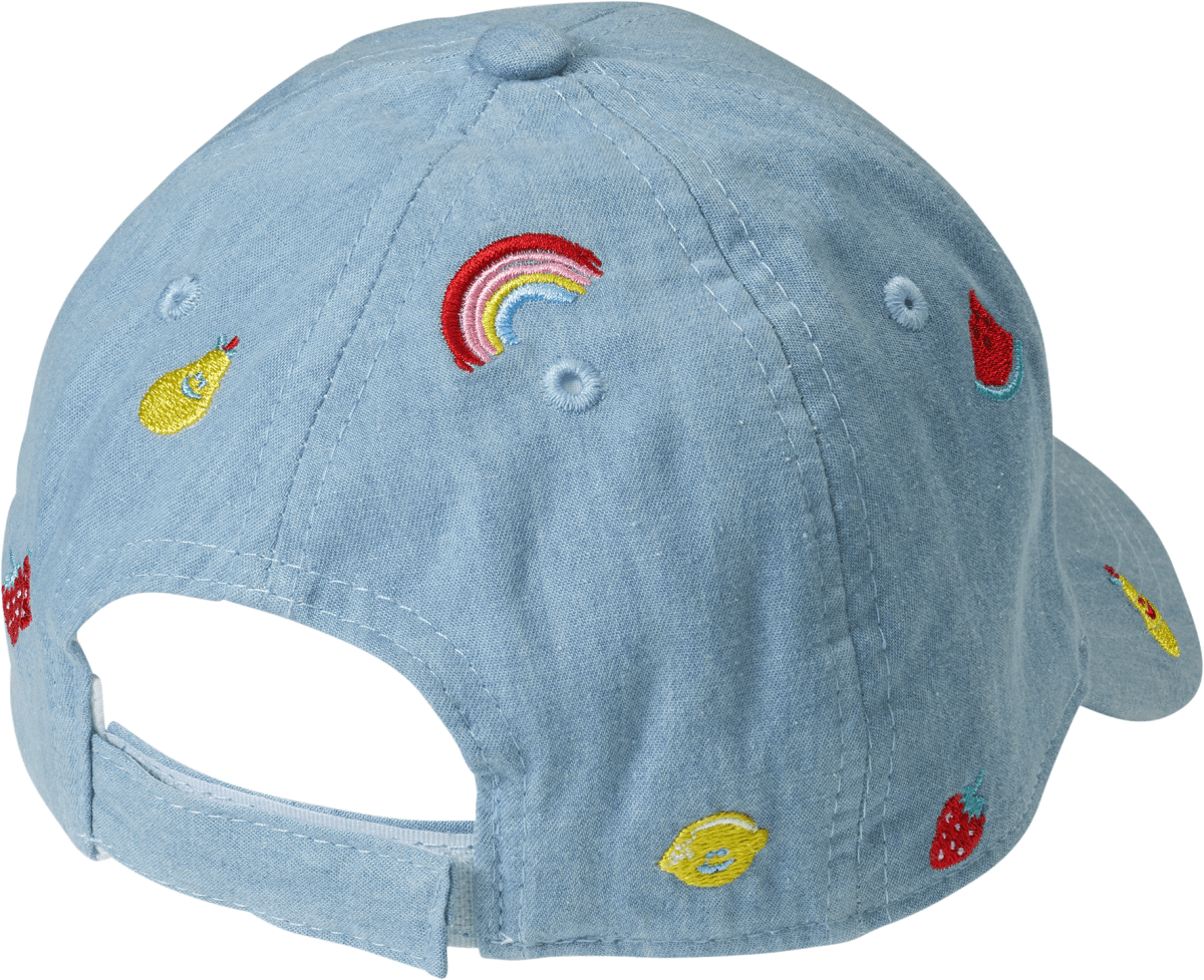 Basecap mit Regenbogen-Muster, blau, Gr. 52/53, 1 St