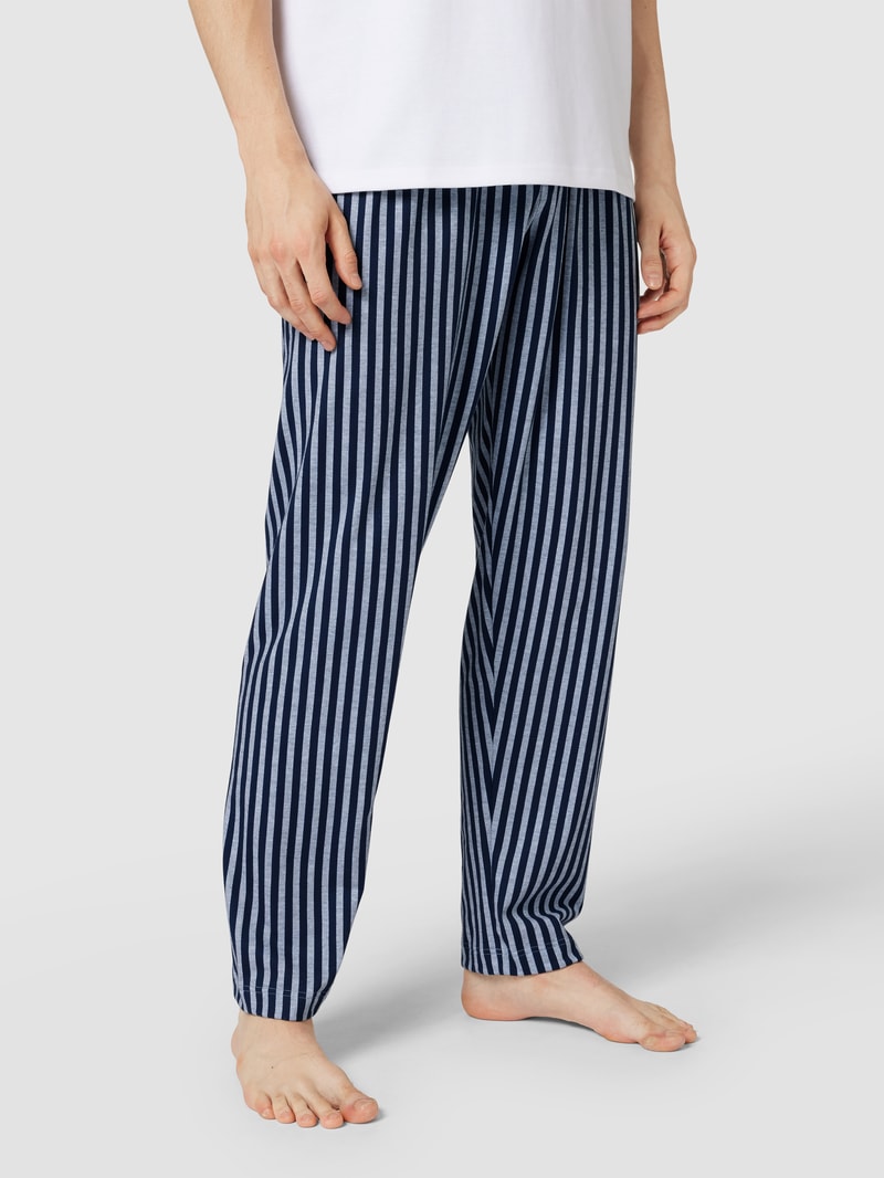 Pyjama-Hose mit Streifenmuster in mittelgrau meliert