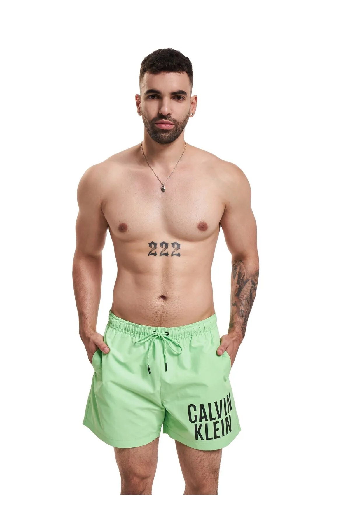 Calvin Klein  Badeshorts - Grün - Unifarben
