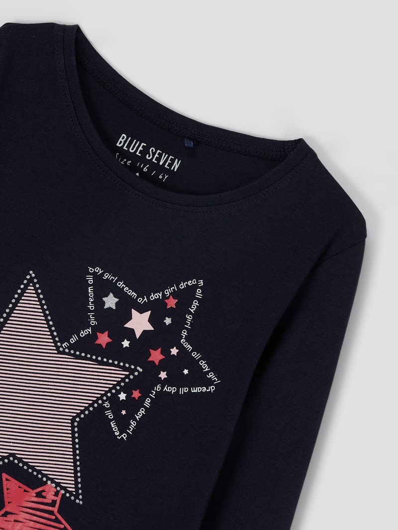 Longsleeve aus Baumwolle in marineblau