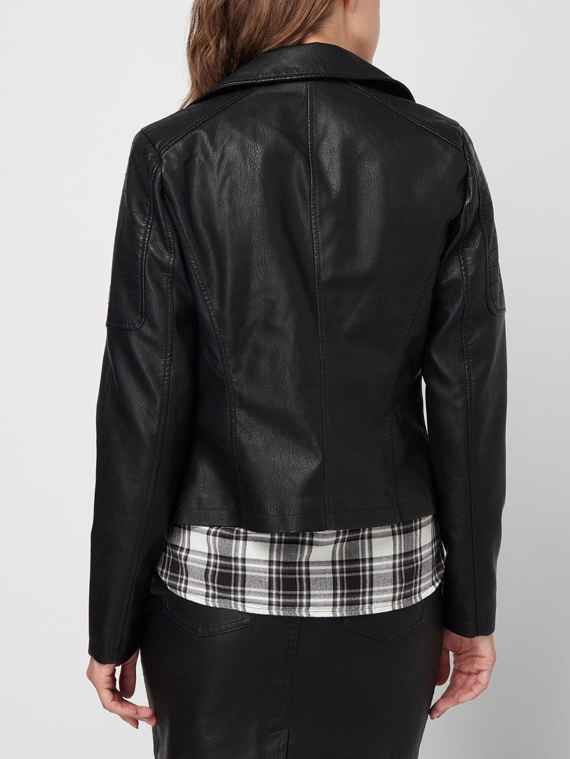 Jacke im Biker-Look in schwarz