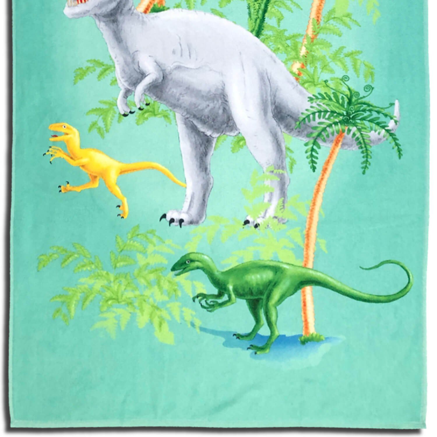 ESPiCO Strandtuch Dino, Frottee-Velour (1-St), Dinosaurier, T-Rex, Flusgaurier