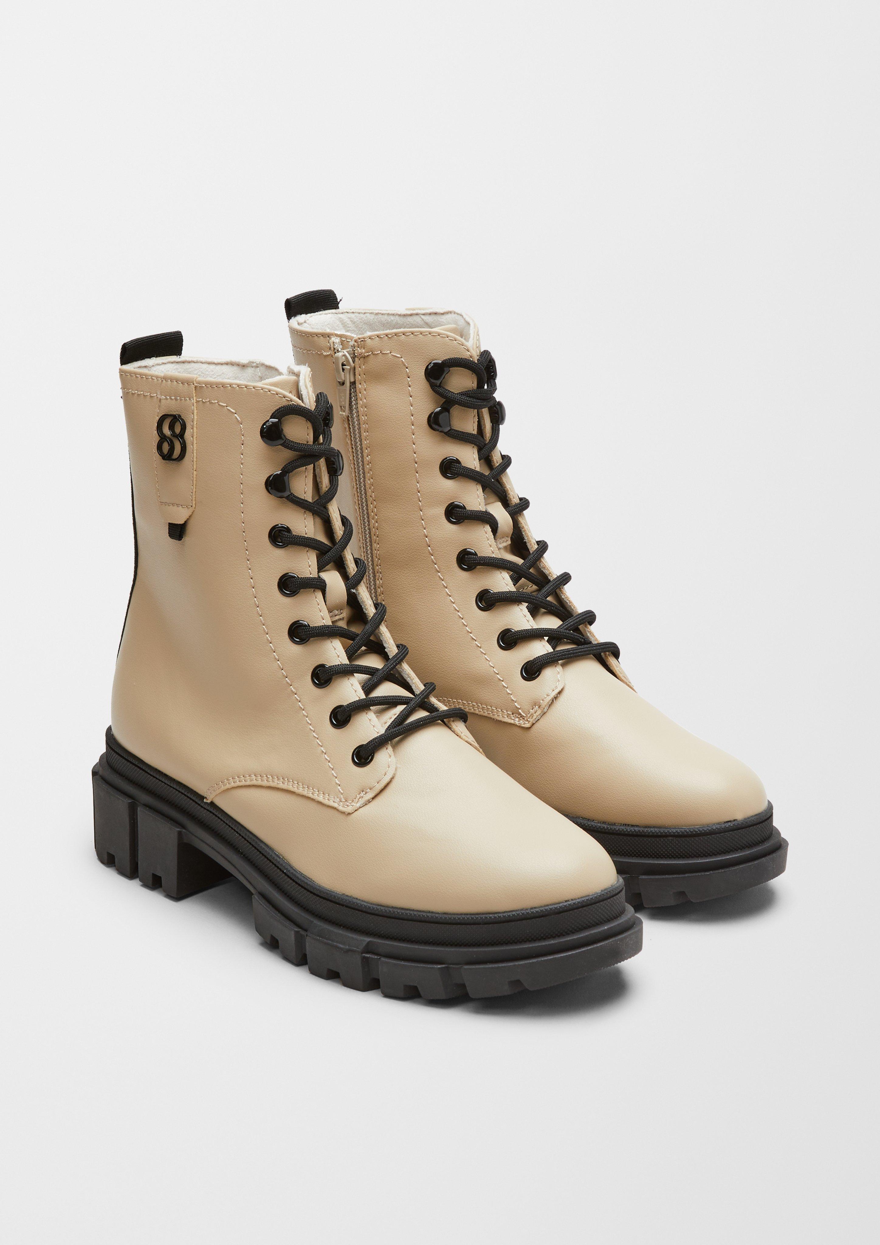Schnürboots in Leder-Optik  6006491-400